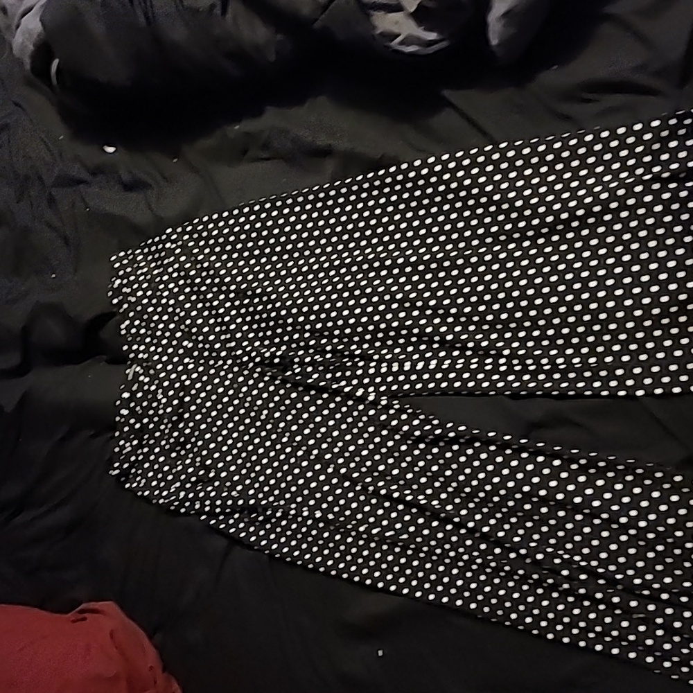 Wide leg polkadot dress pants